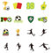 POPOYU 2022 World Cup Football Theme Paper Cake toppers, Football Themed Sticker Flags Cake Decoration for World Cup Football Party Football Fans Birthday Party Cake Sport Game Fans Celebration