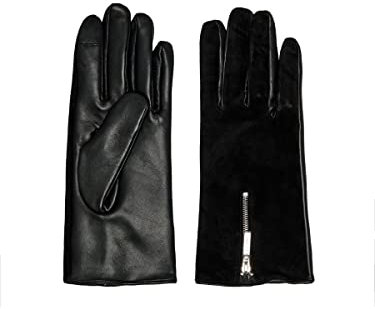 ONLY Damen Onlelinor Leather Gloves Acc Handschuhe, Schwarz, Einheitsgröße EU