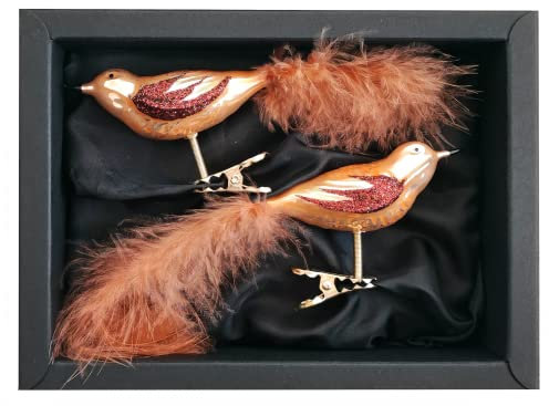 “Morning Singer” – Vogel | Christbaumschmuck Caramel braun