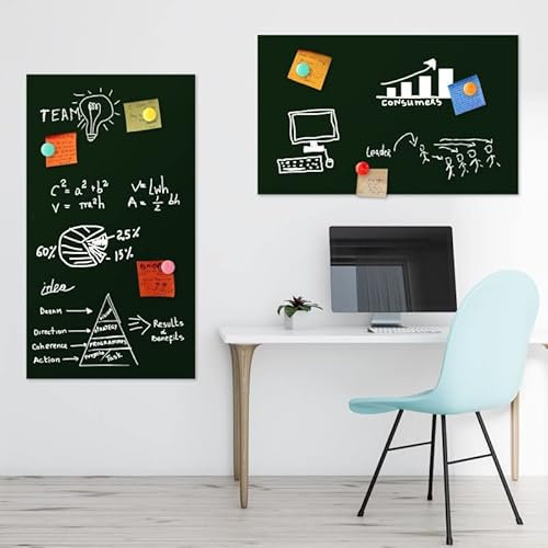 Magnetfolien DIN A4 | Haftgrund für Magnete | Magnettafel selbstklebend | Ferrofolie | beschreibbar, abwischbar, magnetisch | 21x29,7cm (Dunkel-Grün)