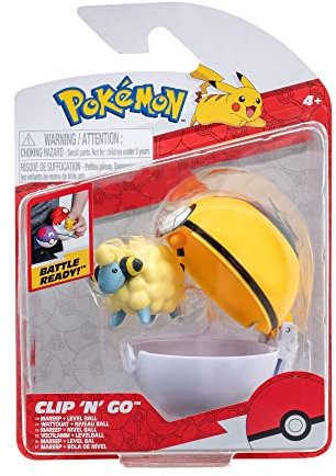 PKW3137 - Clip'n'Go Poké Balls - Voltilamm & Levelball, offizieller Pokéball mit 5cm Figur