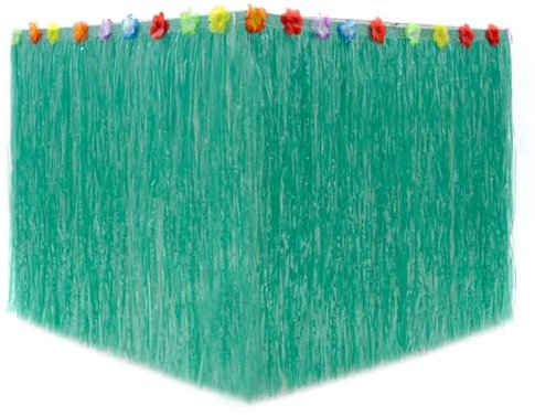 Glitter Dekoration Tisch Rock Tischrock DIY Gras Bast Fransen Banner Tischrock Geeignet for Geburtstag Hochzeit Party Gartendekoration (Color : Green)