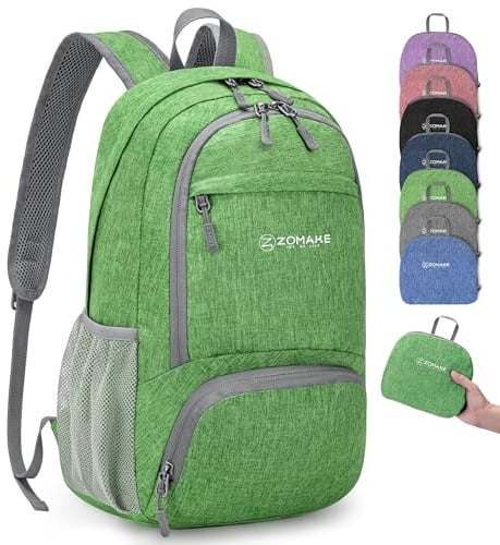 ZOMAKE Petit Sac à Dos Ultra Leger 20L Pliable Sac a Dos pour Marche les Voyage Randonnée pour Femme Homme