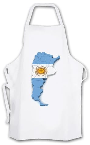 DELANTAL argentina mapa bandera sudamerica pais cocina kitchen apron
