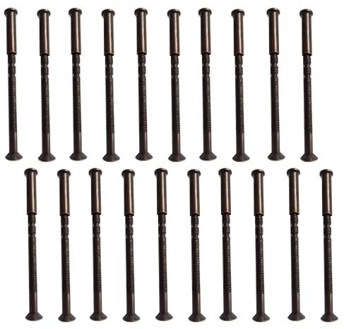 Universal Hardware 20 Pack M4 Door Handle Screws Bronze with Bolt Connecting Sleeve Male to Female for Door Handle, Knobs Escutcheons and Others
