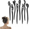 RUIENGCOMM 8 PCS Vintage Wooden Hair Pin - Natural Wood Hair Chopsticks DIY Accessory for Woman & Girls