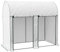 Outsunny Serre de Jardin PE, Serre de Balcon, bâche renforcée 140 g/m², châssis en Acier, 2 Portes zippées enroulables, pour légumes Plantes Fleurs, intérieur et extérieur, 200 x 100 x 178 cm, Blanc