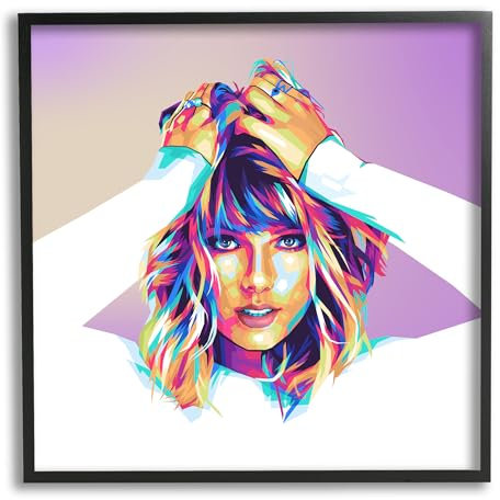 Stupell Industries Birch&Ink Giclée-Kunst, modernes Taylor-Porträt, gerahmt