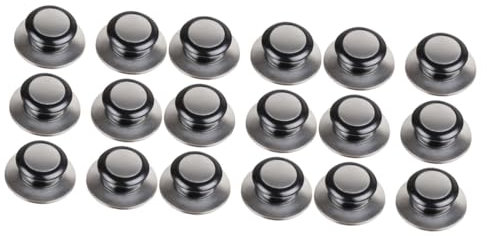 Cabilock 18 Pcs Perles Haut De Pot Poignées Couvercles Couvercle De Pot Universel Poignée De Couvercle De Casserole Un Verre Holding Couvercle En Bakélite Cache-pot Acier Inoxydable