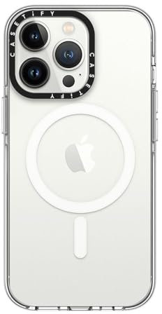 CASETiFY Transparente Schutzhülle für iPhone 13 Pro, vergilbt nicht, 2 m Fallschutz, kompatibel mit Magsafe, transparent