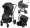Bebeconfort Haze Trio, Kinderwagen 3-in-1 Komplettset, 0–4 Jahre, 2-in-1-Sitzeinheit, wendbarer und leichter Baby-Kinderwagen, i-Size-Babyschale, kompakt zusammenklappbar, Mineral Graphite