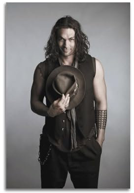KIUYGPPJ Poster mit amerikanischem Schauspieler Jason Momoa, dekoratives Gemälde, Leinwand, Wandposter und Kunstdruck, moderne Familienschlafzimmer-Dekoration, Poster, 20 x 30 cm