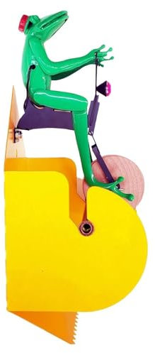JHIALG Porte-papier toilette créatif en forme de grenouille à vélo en bois, support mural amusant pour salle de bain, toilettes, cuisine