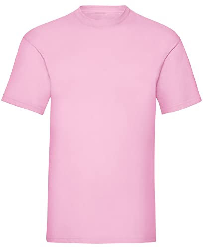 COOZO Men's Valueweight Short Sleeve Plain T-Shirt - Light Pink - 3XL