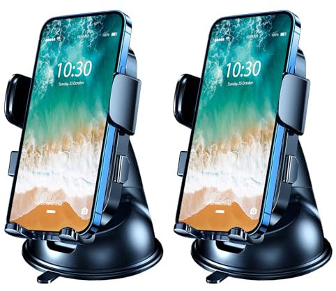 Boat Phone Holder, Waterproof Suction Cup Boat Cell Phone Mount Dashboard Universal Truck Desk Boat Stand Heavy Duty for Boating Kayak Sailing Marine Marina for iPhone Samsung Google Smartphones(2PCS)
