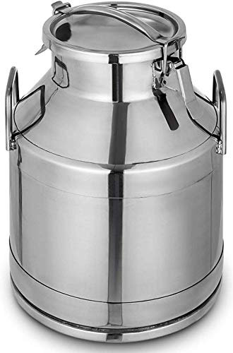 YXUANYZNB Milk jug Milk jug Stainless Steel 6.11 kg Stainless Steel Milk jug Leak-Proof lid with Tension Lock for Transport or storage-25L