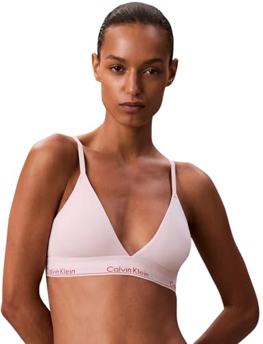 Calvin Klein Sujetador Triangular Mujer Lightly Lined con Logotipo en la Cintura, Rosa (Potpourri), L