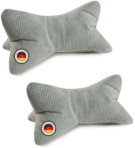 Bonvionn Zwei Leseknochen Selma Cord Look ergonomische Form für Nacken- oder Lendenstütze Flexible Stütze für Bücher, E-Books oder Tablets (Mint)