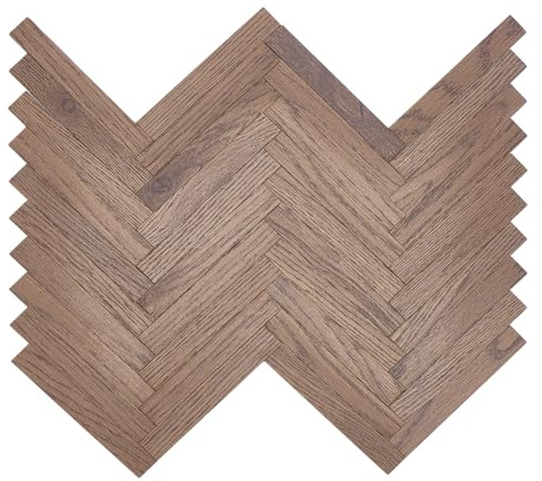 PH PandaHall 40 Stück Holz Puppenhaus Bodenbelag Mini DIY Puppenhaus Bodenbretter Selbstklebend Miniatur Puppenhaus Bodenplatte Für DIY Puppenhaus Wandboden Dekoration Hellbraune Farbe 1.5x10cm