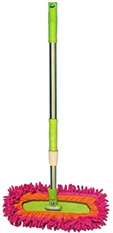 mop， Wet and Dry, Can Be Hung And Retractable, Be Used To Wipe The Floor, Car, And Glass cleaning mop(Rose Red)