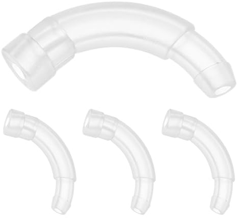 Hearing Aid Replacement Ear Hooks 4pcs Plastic Repair Parts | Hearing Aids Ear Tips, Quick-fit Tubing Connector, Smooth Surface for DIY Repair and Easy Installation