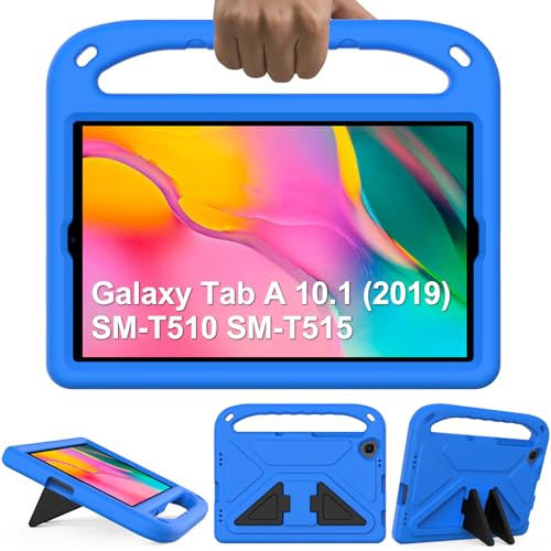 GOZOPO Funda para Samsung Galaxy Tab A 10.1 (2019) SM-T510/T515 | Ligera y Prueba de Golpes con Soporte Niños Funda para Galaxy Tab A 10.1 (2019) - Azul