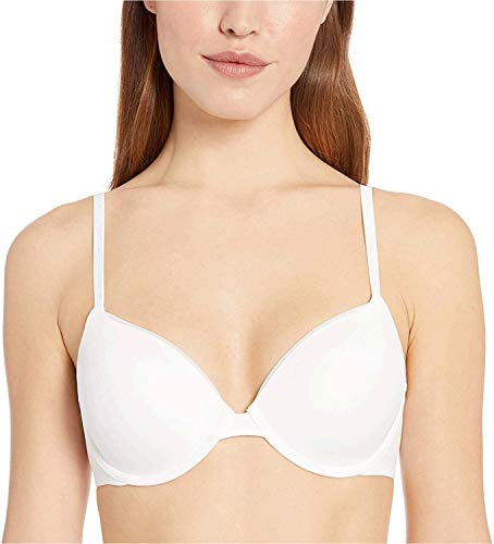 Calvin Klein Women's Constant Convertible Strap Lightly Lined Demi Bra Bra, -white, 34B