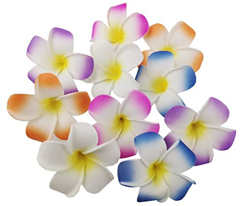 Runaup Schaumstoff-Haarspangen, hawaiianische künstliche Plumeria-Blumen-Haarspange für Hochzeit, Party, Strand, Kopfschmuck, Zubehör