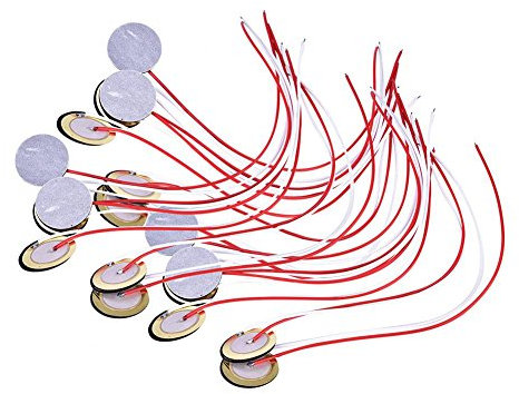 27mm Piezo Disc Element Sensor mit Draht Piezo Elemente Summer Sounder Sensor für Gitarre Trigger Drum(12pcs)