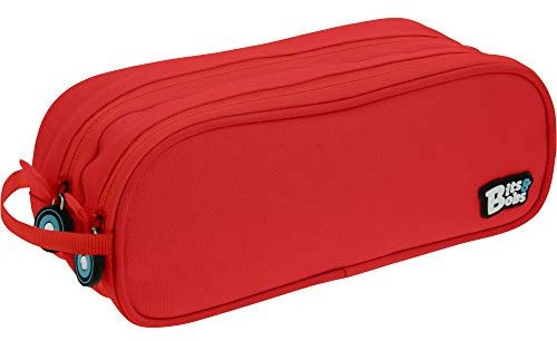 Grafoplás 37543951. Trousse scolaire double, couleur rouge, 24,5 x 9,5 cm, Bits & Bobs