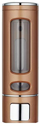 Seifenspender Wandspender Wandmontage 400ML Hygienischer Desinfektionsspender Drückenspender Desinfektionsmittel Kunststoffpumpe für Küche, Bad, WC,Badezimmer (Braun)
