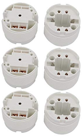 6 piezas F448Q AC 500V 2A G24 Base H portalámparas de luz tubo fluorescente soporte de lámpara
