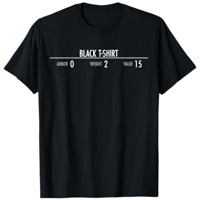 RPG Armor Stats - Video Game Player T-Shirt