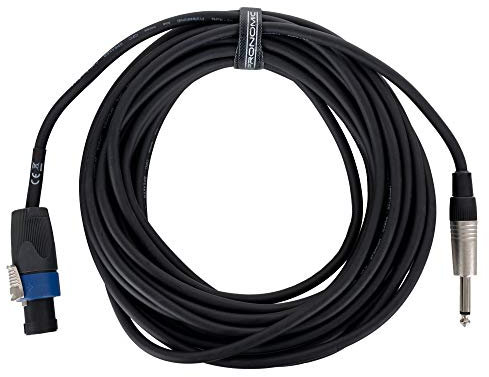 Pronomic Stage BOXJMSP1-10 Boxenkabel - Professionelles Boxenkabel - Stecker: 6,3 mm Klinke auf Speakon-kompatibel - Aderquerschnitt: 2x 1,5 mm² - Länge: 10 m - Schwarz