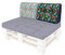 Cuscini per pallet, da giardino e esterno, cuscino per schienale da 60 x 40, blu navy con fiori