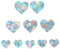 GORGECRAFT Herz Static Window Clings Glas Aufkleber Anti-Kollision Prevent Bird Alert Aufkleber Nicht Klebende Prismatische Vinylfolie Deflektoren Ring Sun Catcher (10PCS)