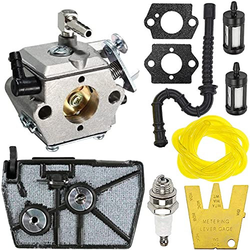 ZAMDOE Carburateur de rechange pour Stihl 028 028AV 028 Super tronçonneuse, remplace Walbro #WT-16B, pour Tillotson #HU-40, avec joint filtre à air filtre de ligne de carburant