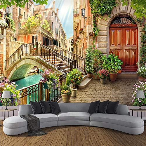 Benutzerdefinierte Jede Größe 3D Kleinstadt Landschaft Fototapete Tapete Wohnkultur Wohnzimmer Schlafzimmer Hintergrund Vlies 430 cm (L) × 300 cm (H)