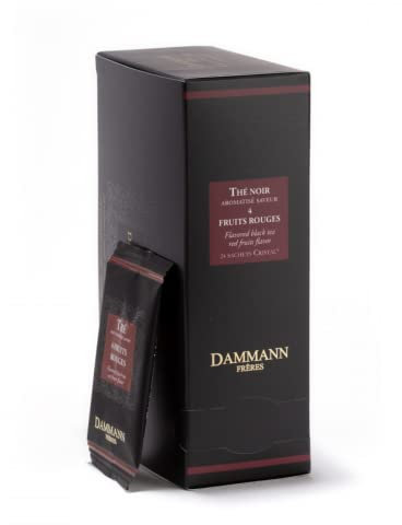 Dammann Frères | Tè Nero Aromatizzato ai Frutti Rossi - 24 Bustine (48 Gr) | Confezioni Tè alla Frutta Fragola e Ribes | Fruit Tea Collection
