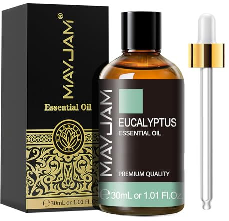 MAYJAM Eukalyptus Ätherisches Öl 30ML, Eukalyptusöl für Diffusor, Luftbefeuchter, DIY, Home,Wardrobes