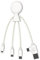 Xoopar Multi USB Kabel Mr Bio Smart NFC 4 in 1 - Umweltfreundliches USB Kabel Weiß - Universelles USB Ladegerät für Smartphone Apple iPhone Samsung Google Huawey Xiaomi OnePlus LG Kindle