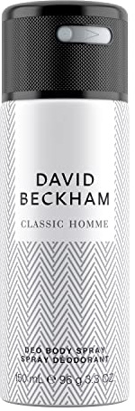 David Beckham Classic Homme Deodorant Body Spray für ihn, 150 ml