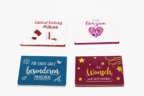 KAMACA 4er Set Geldgeschenkverpackung mit Magnetverschluss für Geldgeschenke kleine Geschenke Präsente Geschenkverpackung Geld Gutschein Geburtstag (4er Set Geldgeschenkumschlag mit Magnetverschuss)