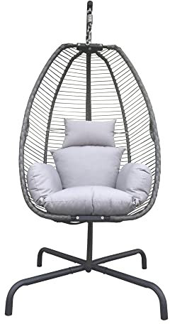 GMD Living Garten Hängesessel Rope, Ø128 x 208 cm in grau
