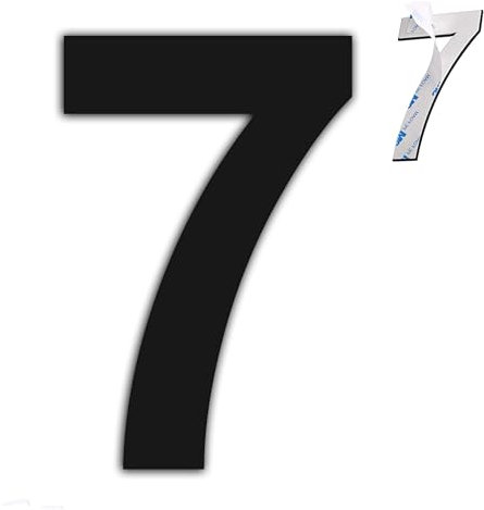 nanlyiau 6in black self adhesive number mailbox numbers stainless steel house numbers door number made of solid SUS304(paste bl 6in7)