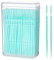 Cepillos interdentales de silicona,Cepillos Interdentales,Limpiador de Dientes Dental,Cepillo dental de silicona Hilo dental,palillo de dientes de silicona,Palo de Hilo Dental de Silicona,200PC,Verde
