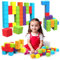 Pairez Toys Magnetische Bausteine, 1,65 Zoll große magnetische Stapelwürfel für Kleinkinder, sensorische & Montessori-Spielzeuge für Jungen & Mädchen von 1, 2, 3 Jahren (24 Stück)