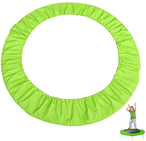 Trampolin Randabdeckung 96-120cm, Indoor Erwachsene Kinder Fitness Trampolin Umrandung, 800D Reißfest Oxford-Tuch Federabdeckung, 100% UV-beständig Trampolin Zubehör Ersatzteile,Grün,91cm(36inch)