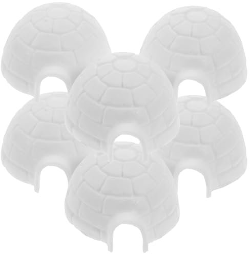 Gadpiparty 6 Stück Mini-Iglu-Spielzeug Simulierte Iglu-Figuren Miniatur-Iglu-Modell Lebensechte Eishaus-Modelle Arktische Figuren Spielzeug Mikro-Landschaft Puppenhaus-Dekoration