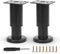Furniture Adjustable Legs, Metal Bed Support Leg Central Slat Frame Couch Replacement Support Leg Part Heavy Duty Furniture Foot with Screwdriver for Cabinet/Dresser/Table/Sofa 8-12cm (Black 2 Pcs)